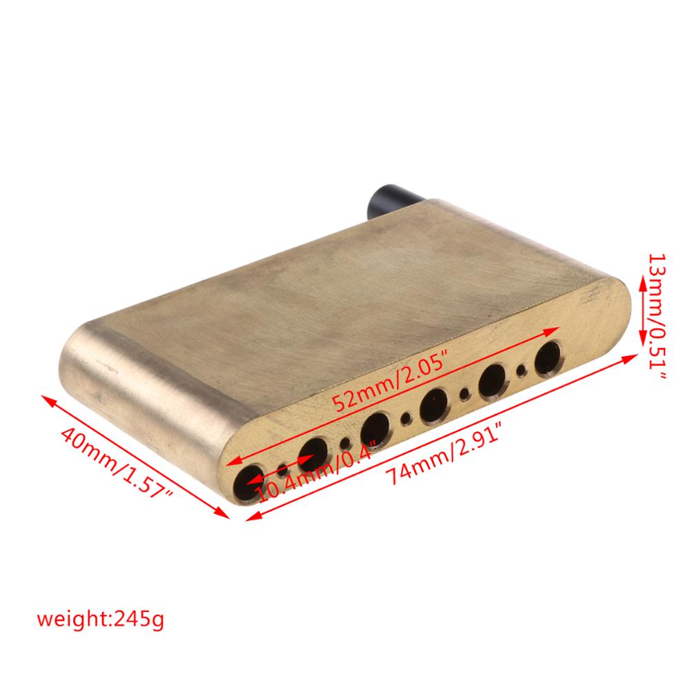 Base de bloque trémolo DIY para accesorios de puente de guitarra eléctrica de latón