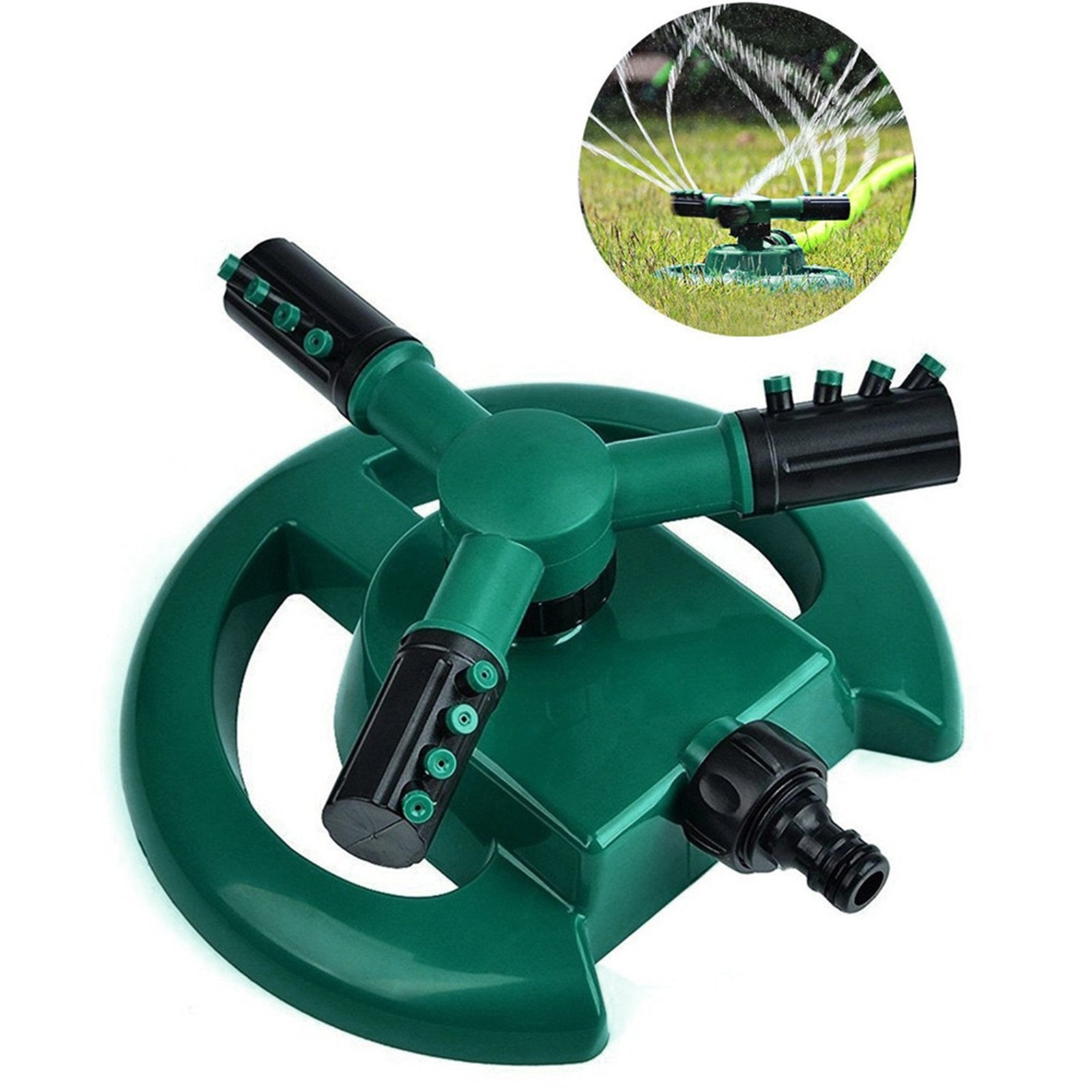 1Pcs 360 Graden Cirkel Roterende Water Sprinkler Automatische Watering Tuin Gras Gazon Sprinklers 3 Arm Gras Watering Nozzles # y2