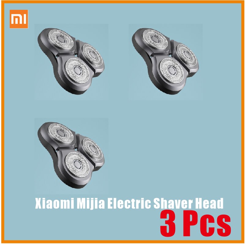 Xiaomi-Afeitadora eléctrica Mijia S500 S300 Original, hoja de acero de doble capa, resistente al agua, Blades1-4pcs: 3 PCS