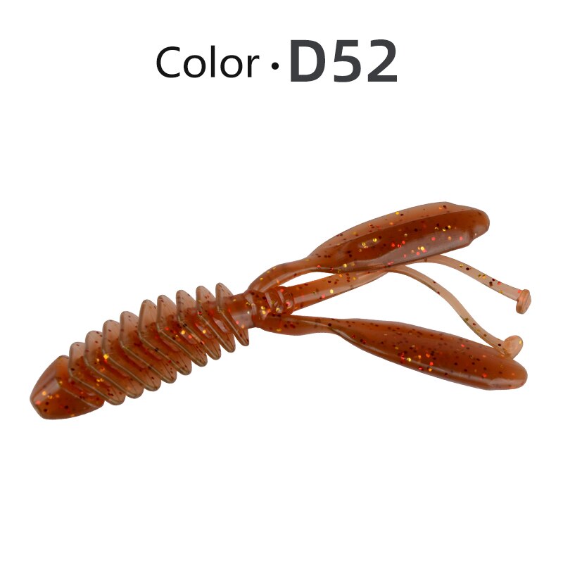 Meredith Dolivecraw Ii Soft Lokt 74Mm 95Mm Jigging Lokt Siliconen Worm Zachte Vissen Aas Garnalen Bass Karper Kunstmatige visgerei: D52 / 74mm 20pcs