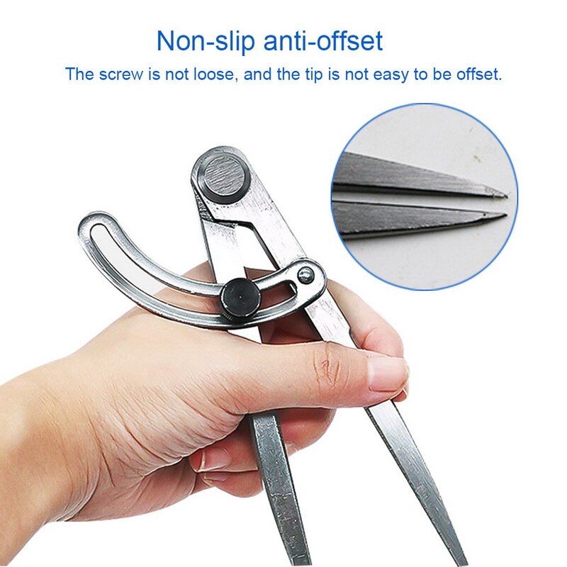 Adjustable Scriber Wing Divider Carbon Steel Pencil Marking Compasses-Circle Maker For Craftsman Architect Student
