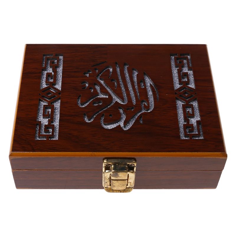 Wooden Bible Book Jewelry Storage Box Eid Ramadan Festival Decoration Organizer