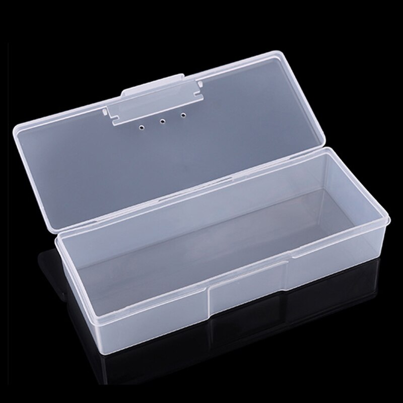 Container Box Plastic Transparent Nail Manicure Tools Storage Box Nail Dotting Drawing Pens Buffer Grinding Files Organizer Case