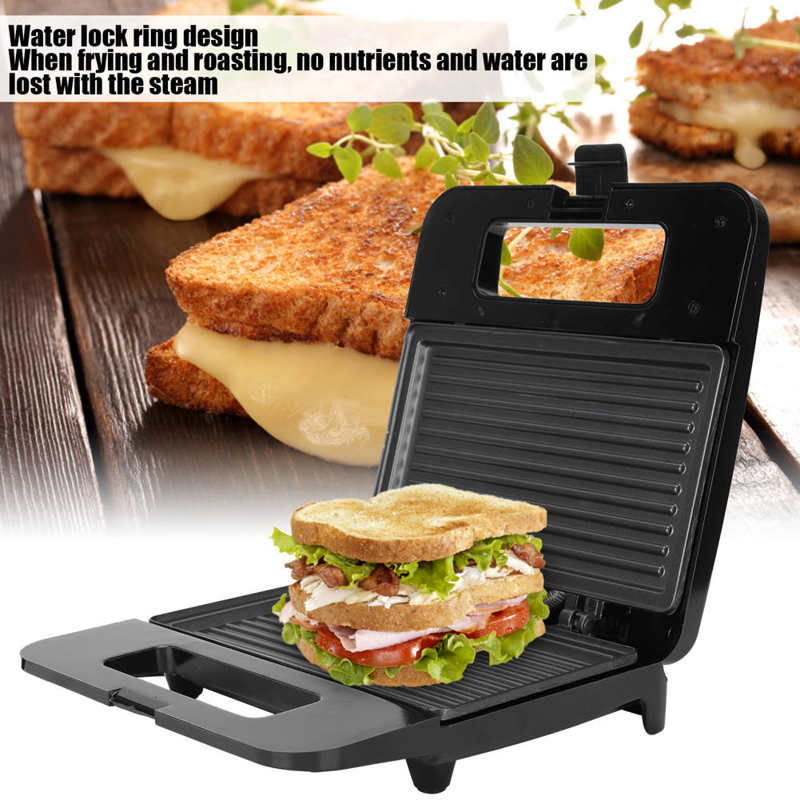 750W Electric Grill Barbecue Machine Double Sided Heating Multifunctional Panini Press Maker Meat Baking Pancake Maker