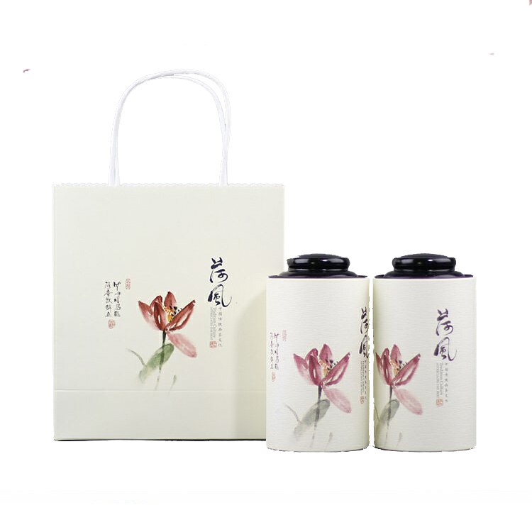 Xin Jia Yi Verpackung Tee Kasten einstellen Papier Tasche Chinesischen Runde Papier Kasten Halskette Stift Oem essen Weiß Eco papier Können Container: 7.3cm x 16cm / Licht Gelb