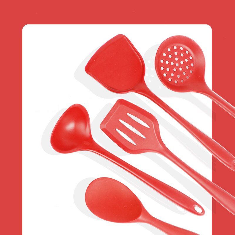 Silicone Kitchen Utensils Colander Spatula Non-stick Soup Spoon Cooking Tools Spatula Kitchenware Cooking Shovel Tableware