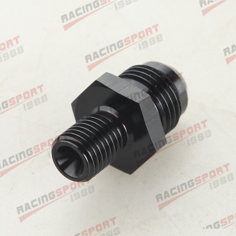 Aluminum Male -6AN 6AN -6AN AN6 Flare To M10x1.5 Metric Straight Fitting Black