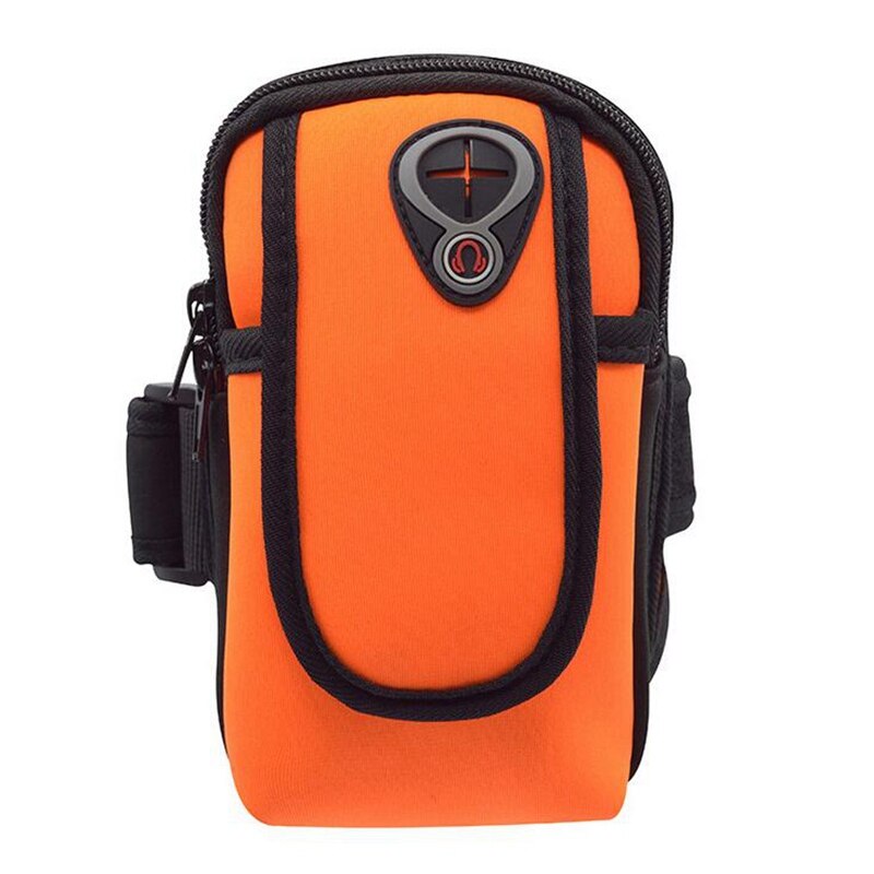 for 4-6.5 inch Running Sport Phone Case on Hand Mobile Holder Brassard Arm Band Wrist Bag For iPhone 11 Pro Max Samsung A50: Orange