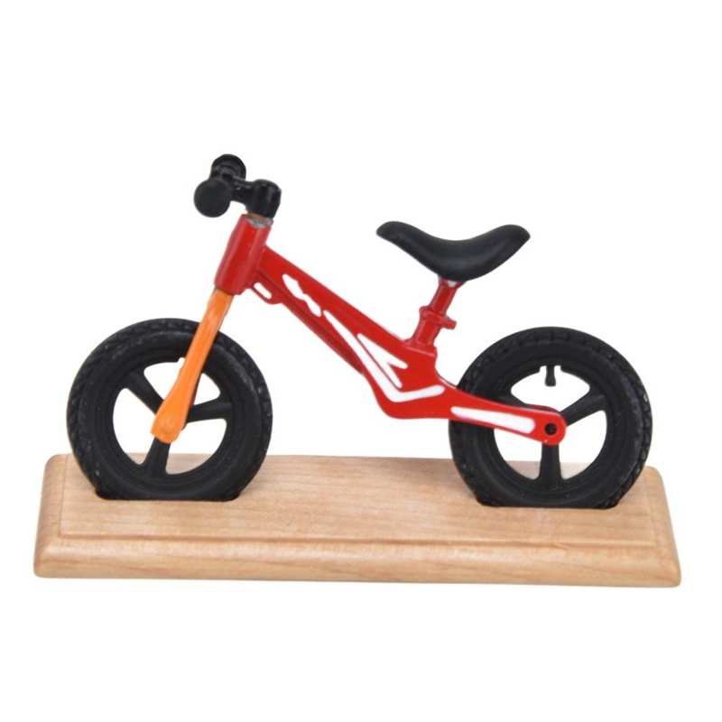 Dollhouse Mini Bike Mini Bicycle Model Metal for Decoration: Rood