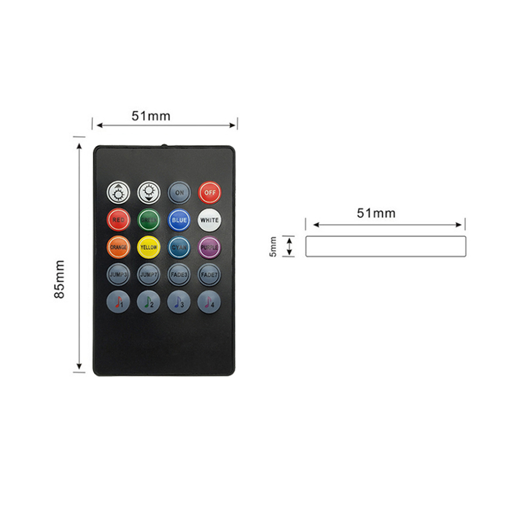 20 Key Music IR Controller Black Sound Sensor Remote DC 12V RGB Controller For RGB LED Light Strip Connect 2 Led Strip