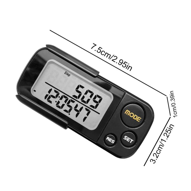 Mini Step Counter Walking 3D Digital Pedometer With Clip Walking Pedometer Pocket Stopwatch Exercise Step Counter