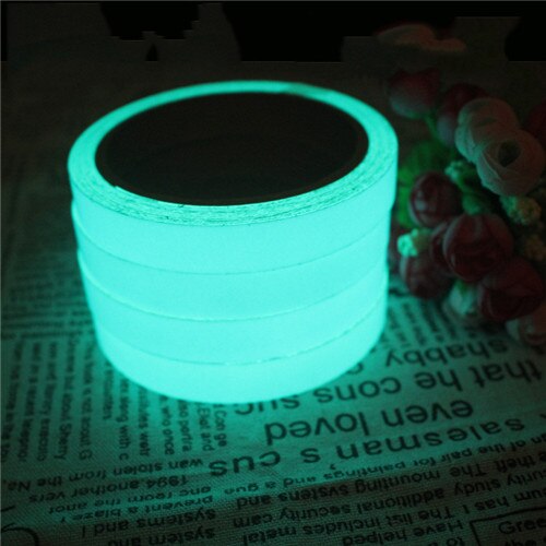 3M Luminous Tape Sticker High Visibility Waterproof Glow in the Dark Reflective Stripes Night Safety Warning Tape DIY Cinema: BlueGreen1.5cmx3m