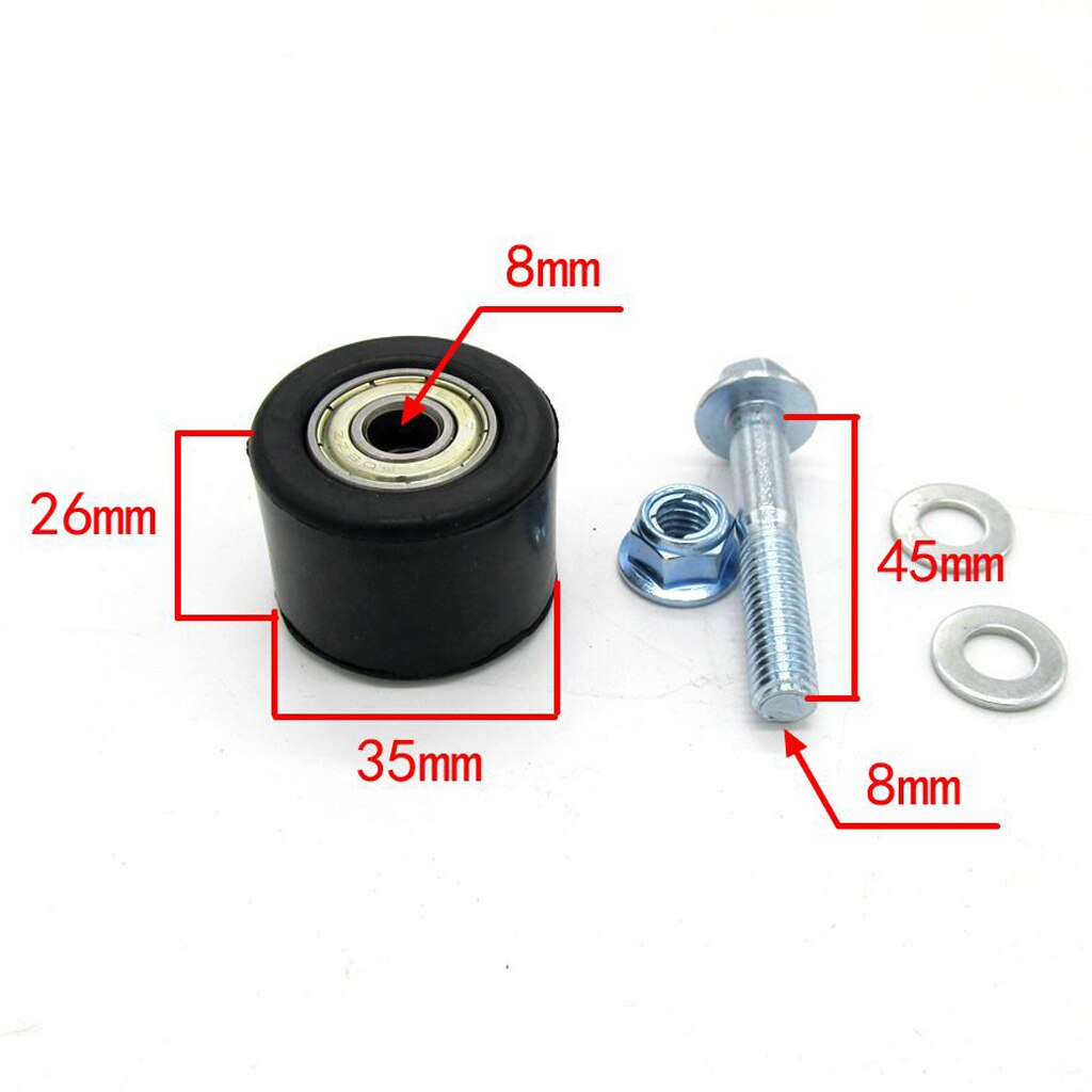 8mm bloczek łańcuchowy rolki napinacz koło prowadnicy dla Yamaha YFZ 350 banshee silnik terenowy robić naprawy motocykli zestaw silnika części łańcucha