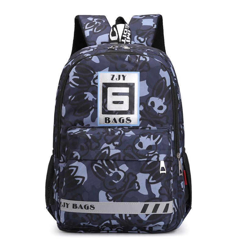 Camouflage Schooltassen Waterdichte Kinderen School Rugzak Jongens Basisschool Rugzak Boek Bag Kids Satchel Mochila Escolar: blue