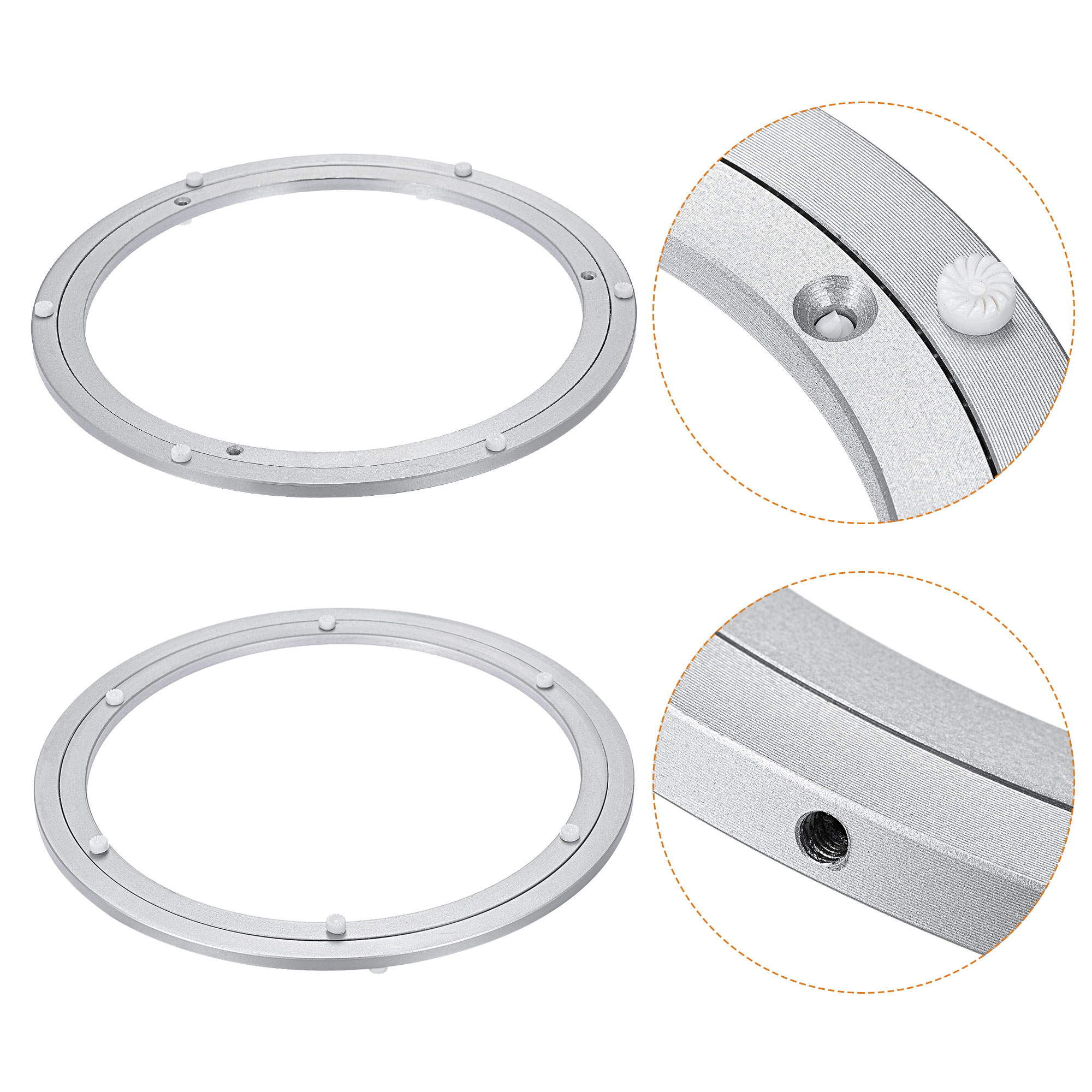 Uxcell 11.8 Inch Aluminium Rotating Swivel Stand Lazy Susan Base Turntable for Trade Show Displays, Table Turntable