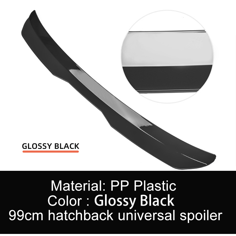 Alerón Universal para coche de 99CM, alas para la mayoría de los vehículos SUV Hatchback, maletero de techo trasero, ala de labio de cola de pato, piezas de accesorios de estilismo: Negro