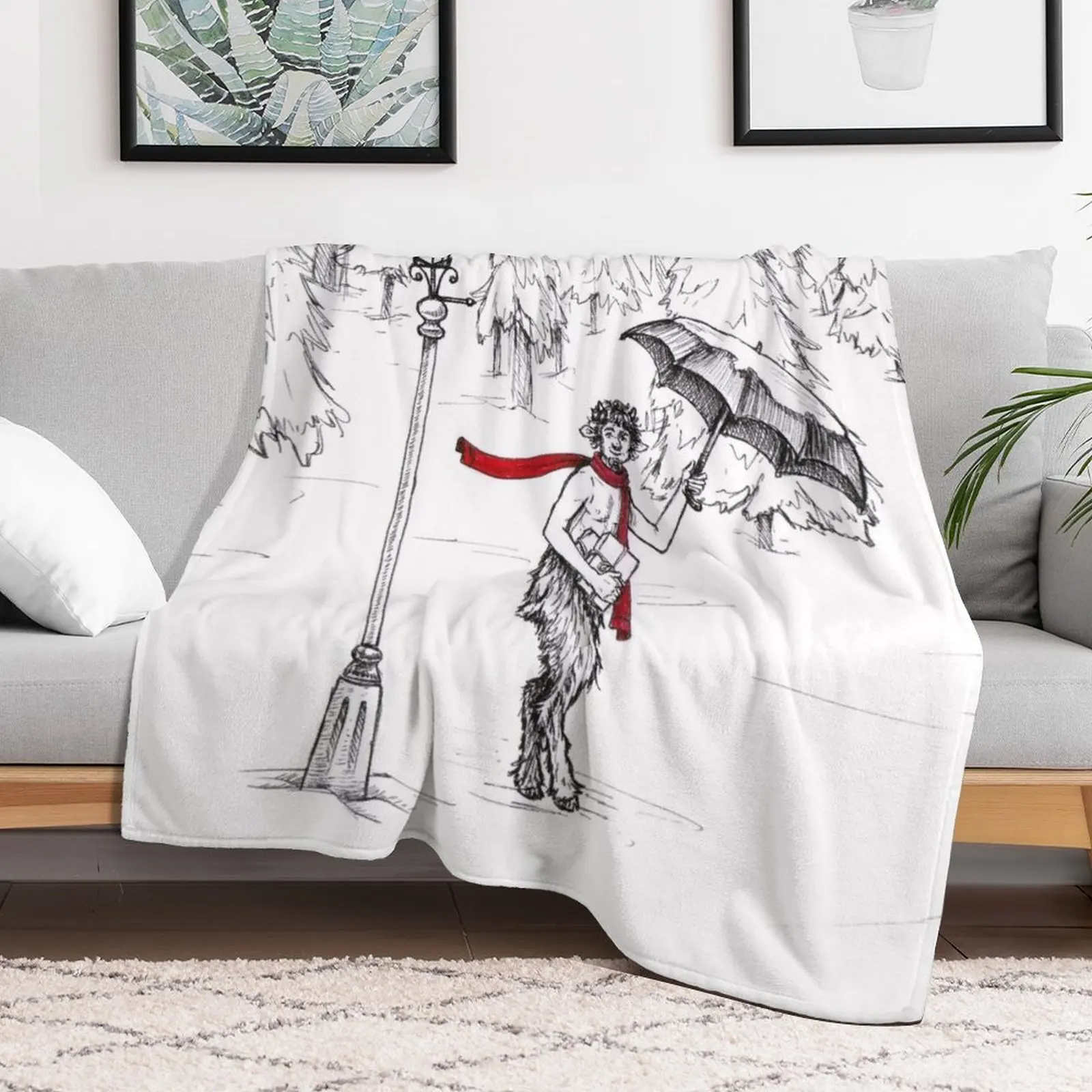El León, la bruja y el armario, crónicas de Narnia Sr. Tumnus manta para sofá decorativo peludo mantas peludas