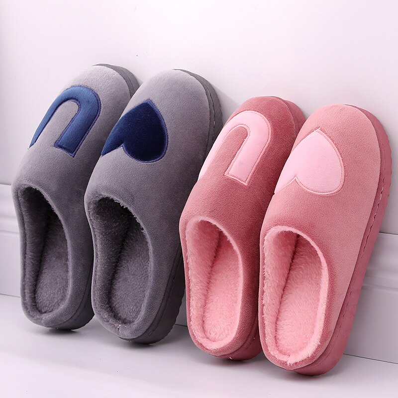 Menn innendørs tøfler vinter tøfler elsker gulv sklier vinter varme tøfler par sklier vinter bomull varme sklier
