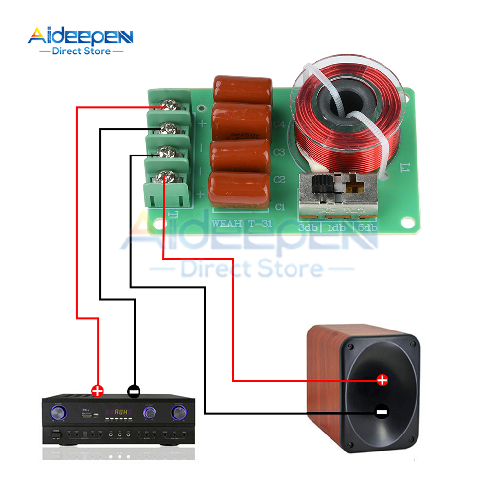 100W Pure High Frequency Divider With 3 Speed Adjustable Sound for Home Theater Speakers And Car Crossover Dividers