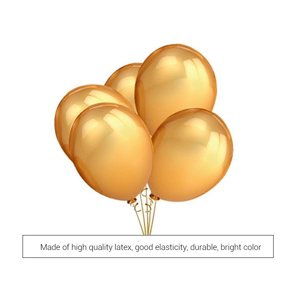 100 Pcs Gold Pearl Latex Ballonnen Metallic Opblaasbare Helium Ballon Partij Decoratie Latex Metal Chrome Ballonnen
