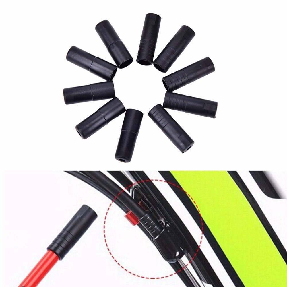 100 stk cykel cykel bremse gear ydre kabel endestykker spidser krymper 4/5mm