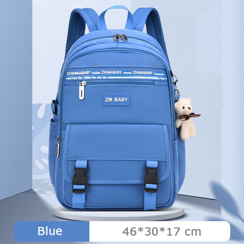 Art freundlicher schule Tasche Rucksack Teenager Schule Taschen Für Jungen Wasserdicht schule Rucksäcke Rucksack Mochila Escolar taschen: Blau