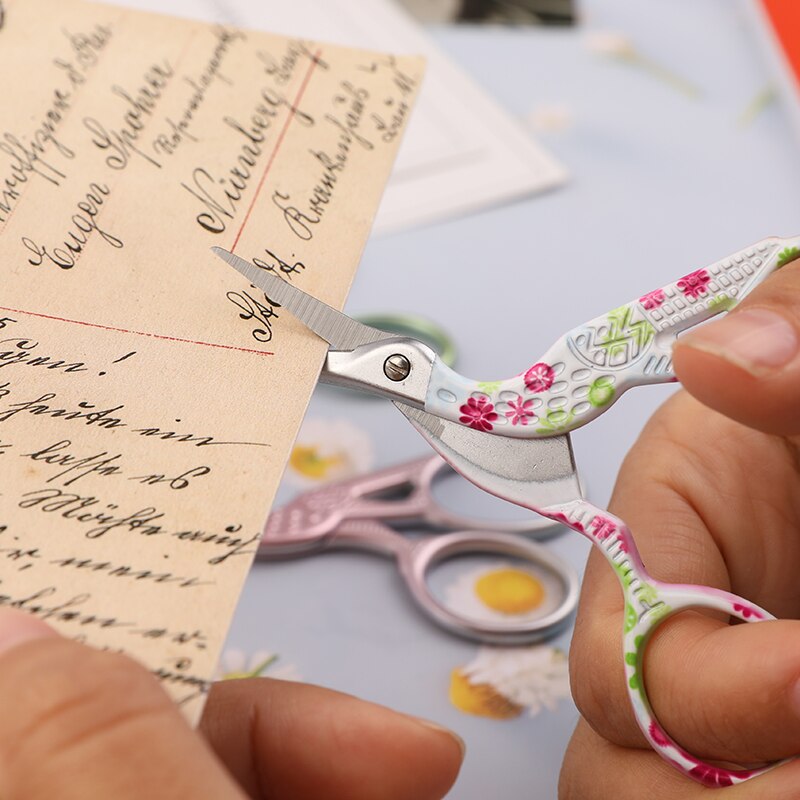 SHWAKK Stainless Steel Embroidery Tailor Scissors Crafts Dressmaking Sharp Handled Needlework Cross stitch Sewing Scissor