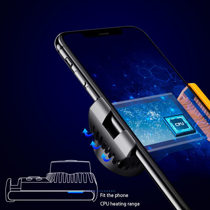 Cell Phone Cooler Semiconductor Heatsink Phone Radiator for Android / iPhone Phones Play Games Lives Watch Videos