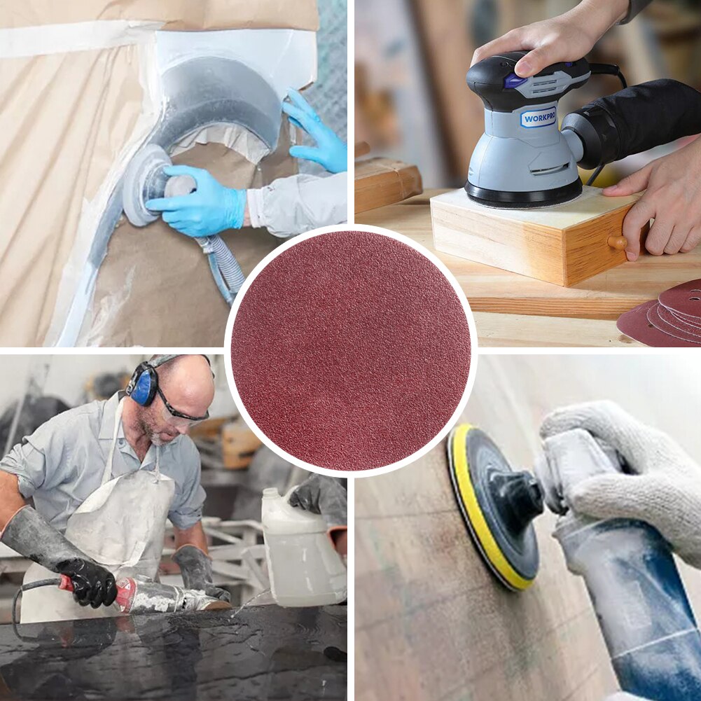 10 stuks schuurpapier korrel 60-2000 cm, 5 125mm schuurpapier voor dremel schuurmachine, zelfklevende schuurmiddelen, accessoires