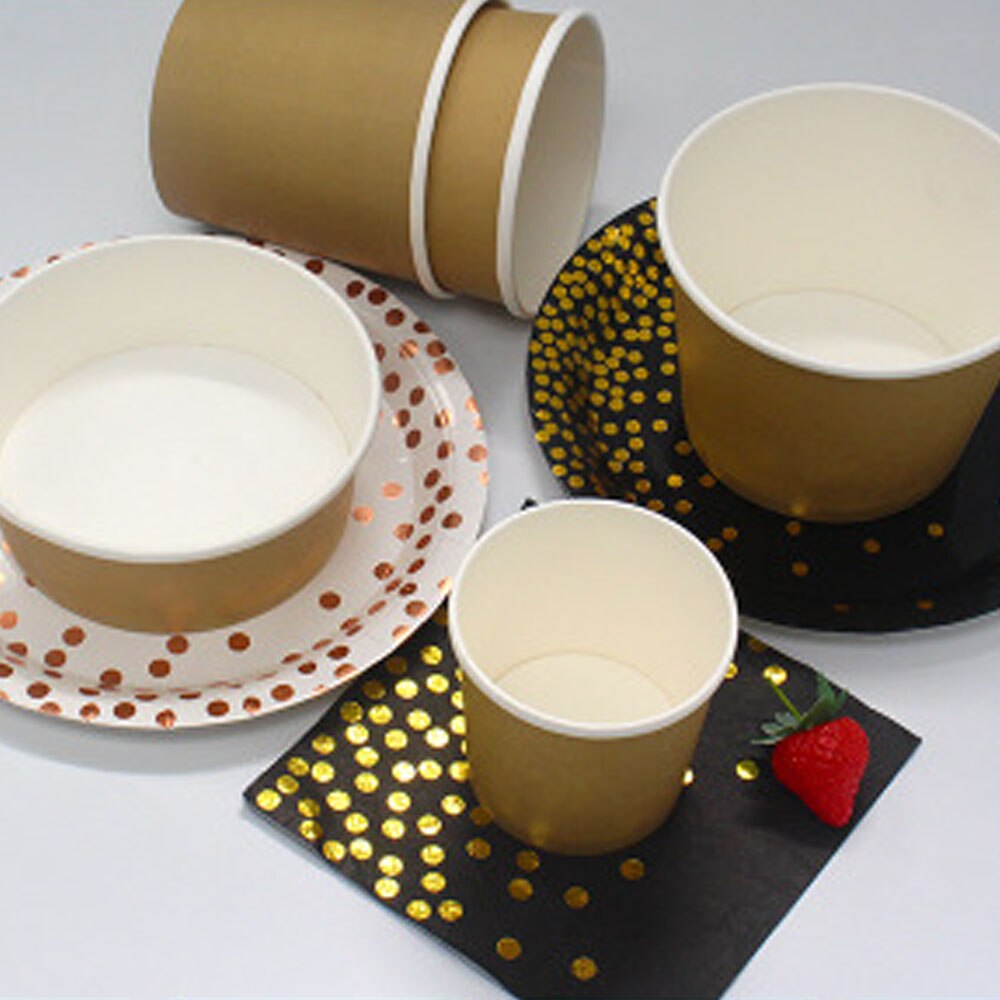 10pcs Round Disposable Biodegradable Kraft Paper Bowl Takeaway Soup Bowl Congee Bowl Disposable Paper Bowl Lunch Box with Lid