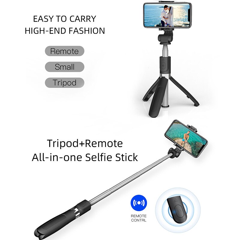 Handheld grip stabilisator statief 3 in 1 selfie stick handvat afstandsbediening houder selfie standaard voor iphone/android/huawei mini statieven