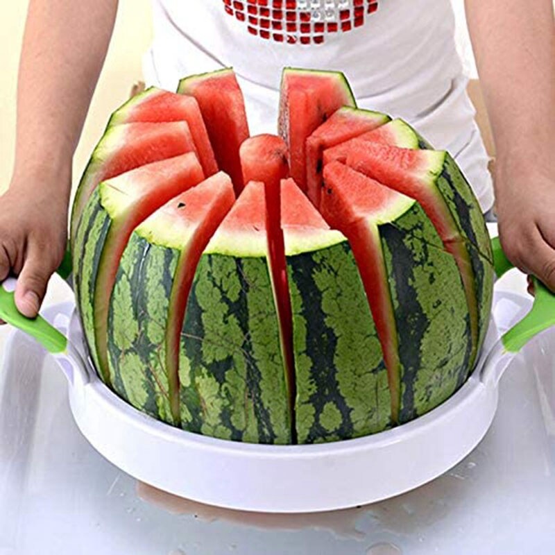 Pastèque trancheuse 30.5cm grand acier inoxydable fruits Melon trancheuse Cutter éplucheur Corer serveur pour la maison