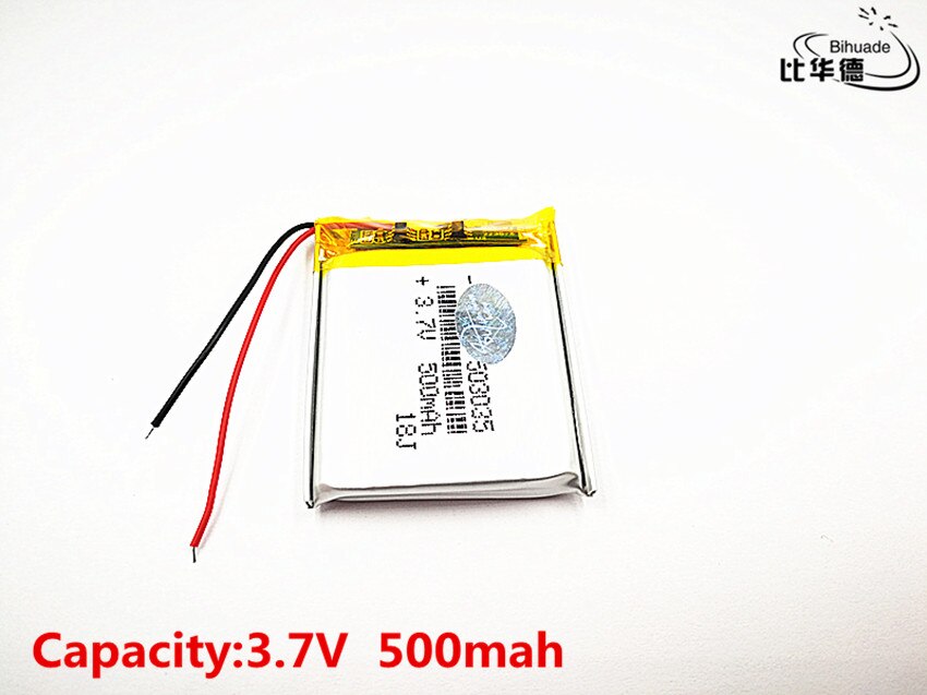 Good Qulity Polymer battery 500 mah 3.7 V 503035 smart home MP3 speakers Li-ion battery for dvr,GPS,mp3,mp4,cell phone,speaker