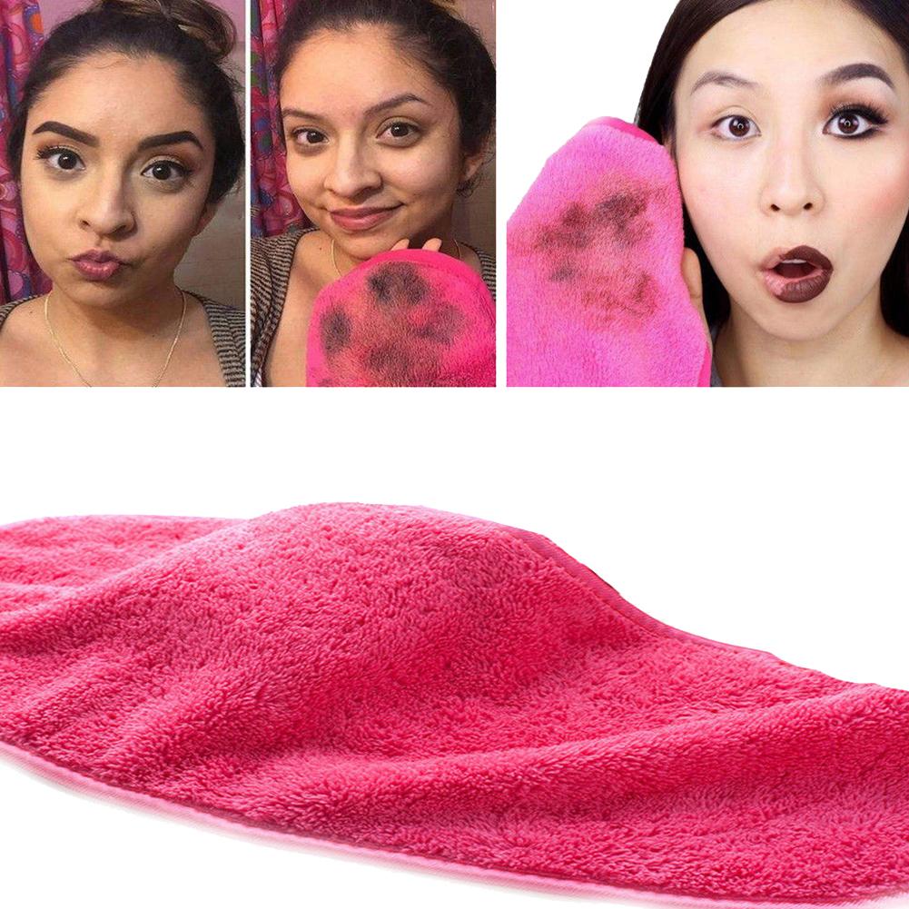 18 x 40cm mikrofiberpuder renseværktøj makeupfjerner håndklæde genanvendelig aftørringsklud ansigtspleje genanvendelig makeup fjerner blød