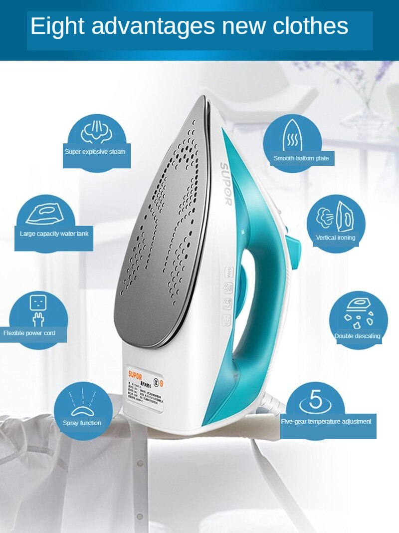 1500W przenośny mini elektryczny parownica robić odzieży żelazko parowe robić odzieży żelazko regulowane ceramiczne stopy żelazka robić prasowania Sonifer