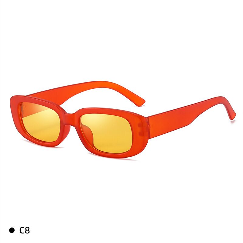 Kleine Frame Rechthoek Zonnebril Dames Outdoor Wandelen Zonnebril Vrouwen Mode Brillen Uv400 Gafas De Sol: Zilver