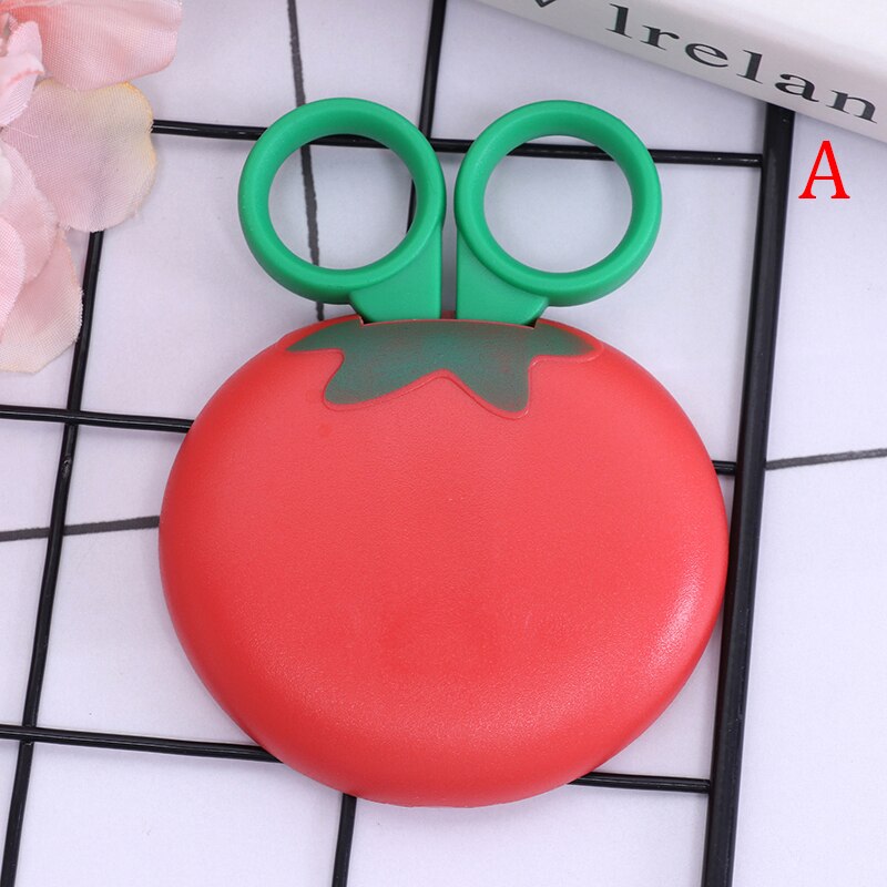 1 Uds. Tijeras bonitas Kawaii para niños con forma de fruta suministros de oficina para estudiantes seguro sin dañar las manos: A