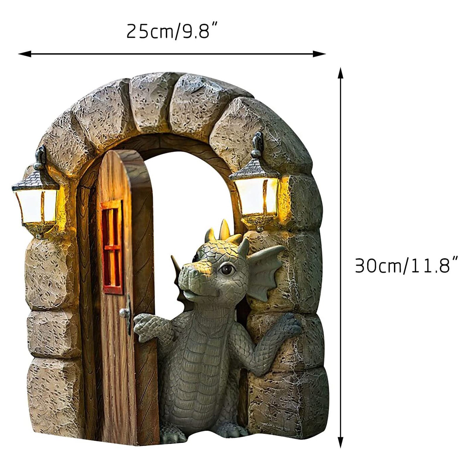 Garden Resin Dragon Sculpture Garden Courtyard Statue Weatherproof Outdoor Yard Garden Decoration