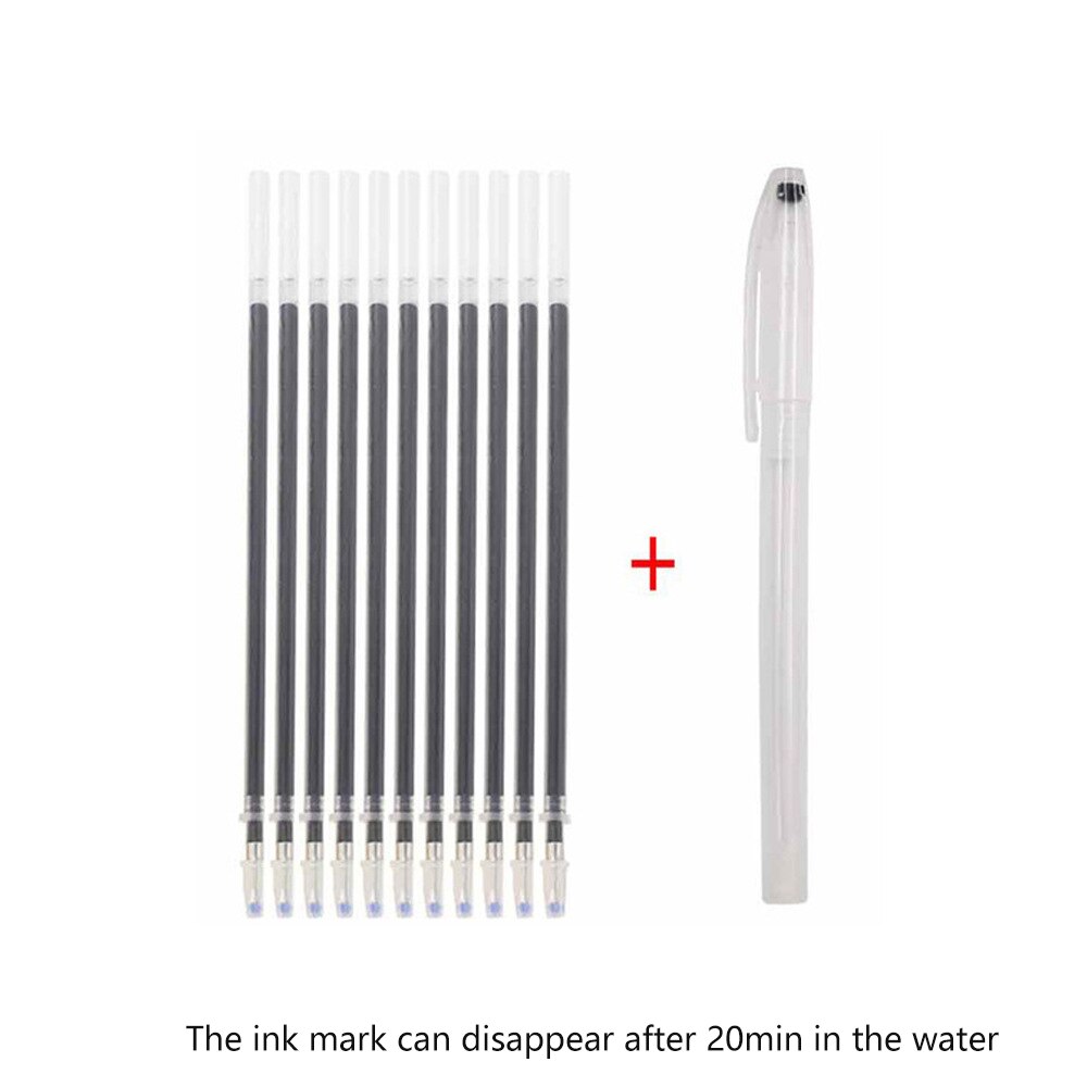 1Set Fabric Markers Pencils Fade Out for Drawing Lines Disappearing Marker Pens PP Multi Purpose DIY Craft Sewing Accessories: Black Water vanish