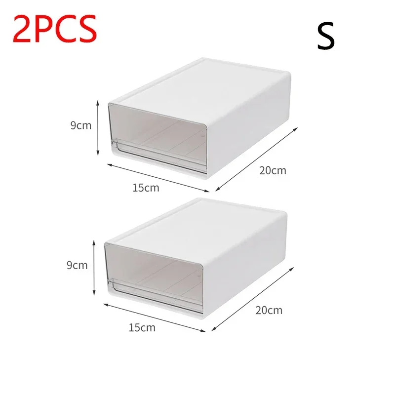 Desk Storage Box Organizer Drawers Desktop Transparent Plastic Office File Storage Boxes Stackable Combination Organizer Cabinet: Yellow