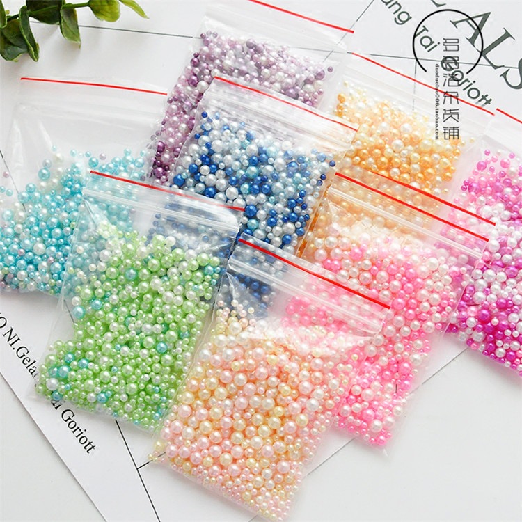 9g/pack 2.5-5mm Mixed Gradient Pearls Without Holes Resin Accessories Jewelry Fillings Mermaid Beads