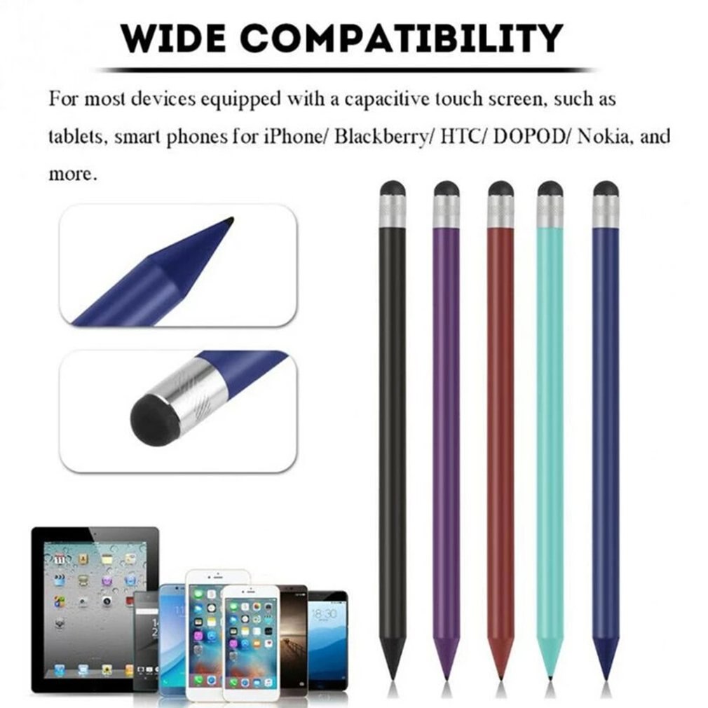 Retro Round Thin Tip Touch Screen Pen Capacitive Stylus Pen Replacement for ipad Mobile Phones Tablet Accessories