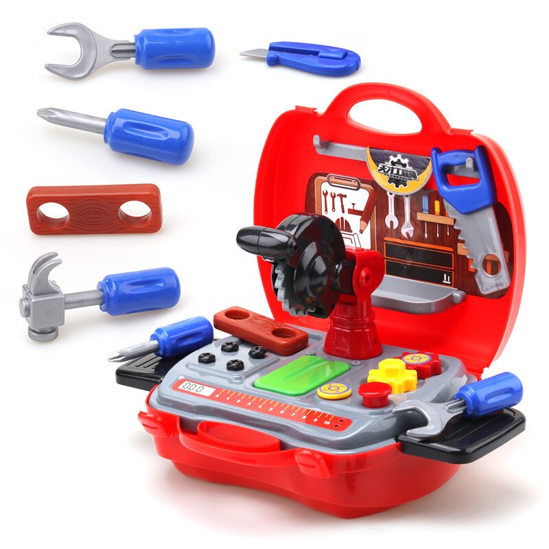 Pretend Spielen Kunststoff Werkzeug Kit Ärzte Pet Hund BBQ Lebensmittel Toolbox Kit Pädagogisches Simulation Spielzeug Für Kinder