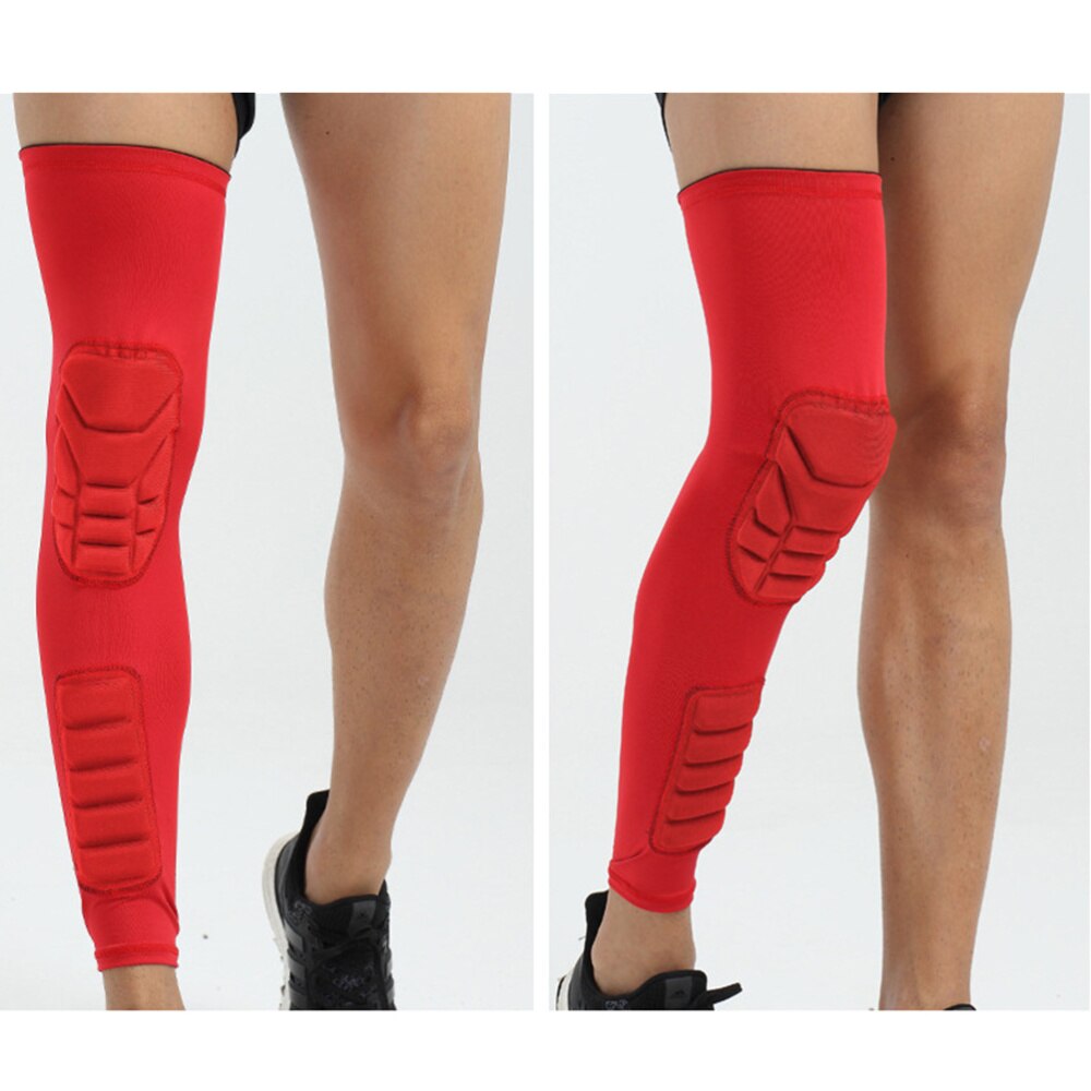 Ginocchiera assorbente antiurto singola ginocchiera manica lunga ginocchiera sport per adulti protezione per gambe tutore per pallacanestro calcio escursionismo