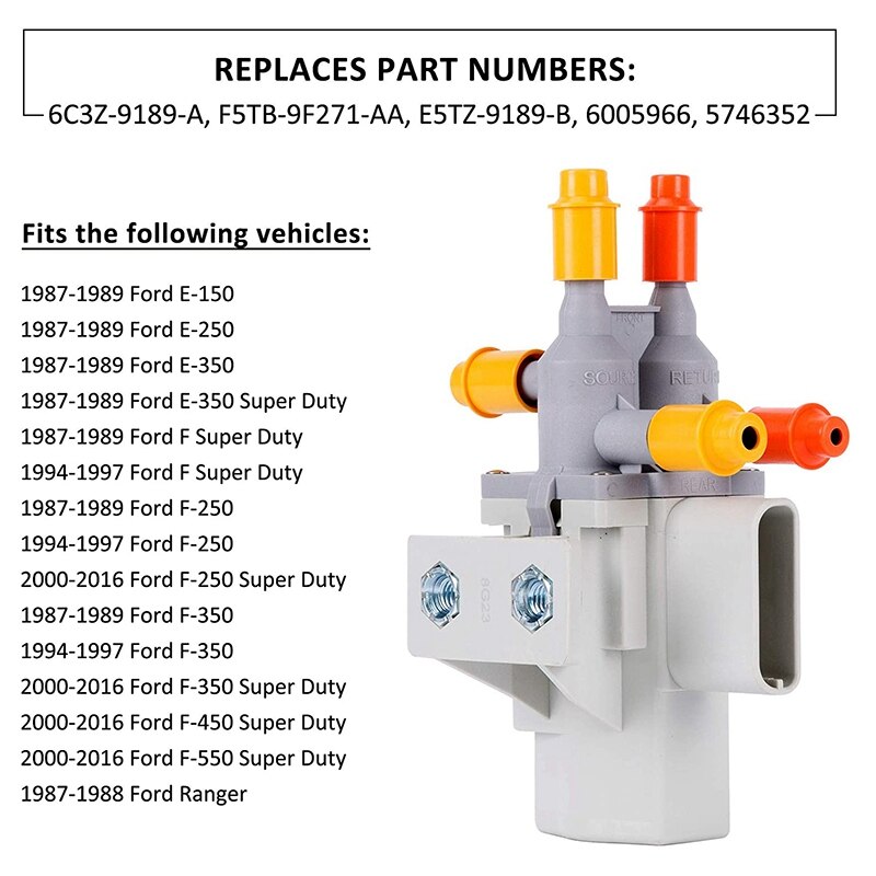 Kraftstoff Panzer Wähler Ventil Asm für Ford Ranger E-150 E-250 E-350 F-450 F-550 6C3Z-9189-A F5TB-9F271-AA E9TZ9189A