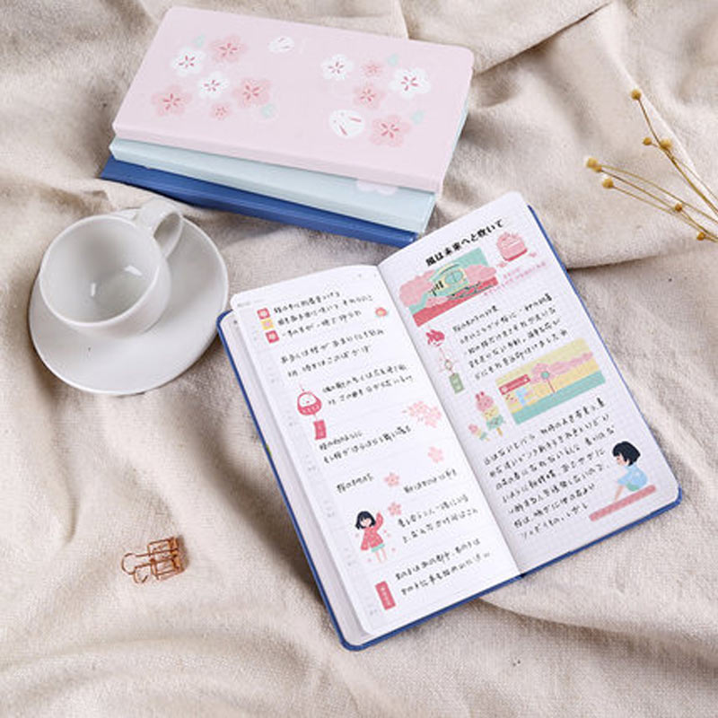 Kinbor Blue Pink Cherry blossoms Spring Week Planner Weeks Notebook Monthly Weekly Agenda Planner Organizer Journals