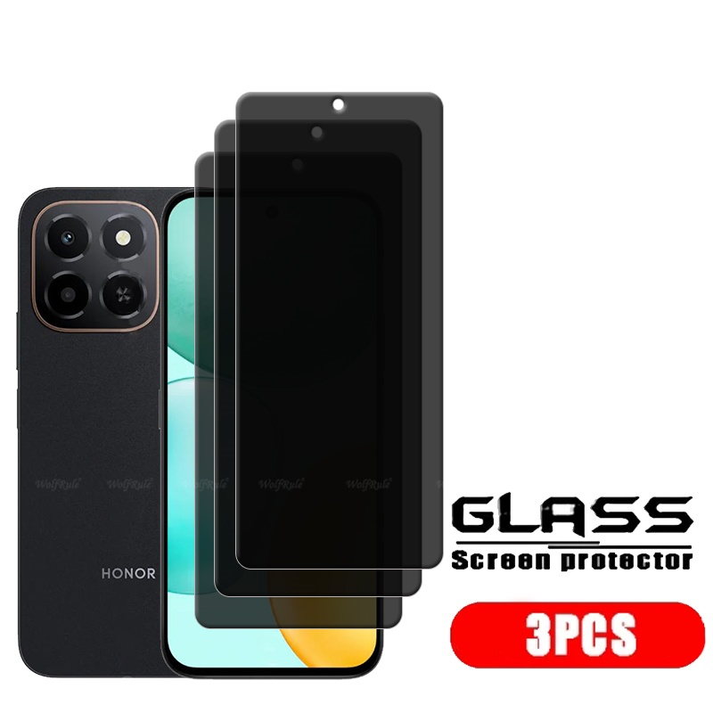 1/2/3/4Pcs For Honor X6C Glass Huawei Honor X6C Tempered Glass 9H HD Protective Privacy Anti-Spy Glue Screen Protector Honor X6C: Orange