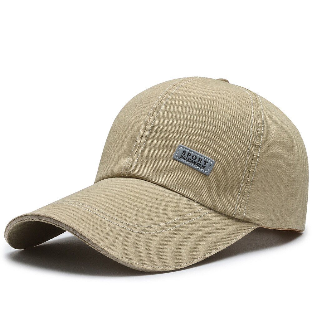 Mannen Vrouwen Vlakte Gebogen Zonneklep Baseball Cap Hoed Effen Kleur Mode Verstelbare Caps Outdoor Vissen Cap: khaki