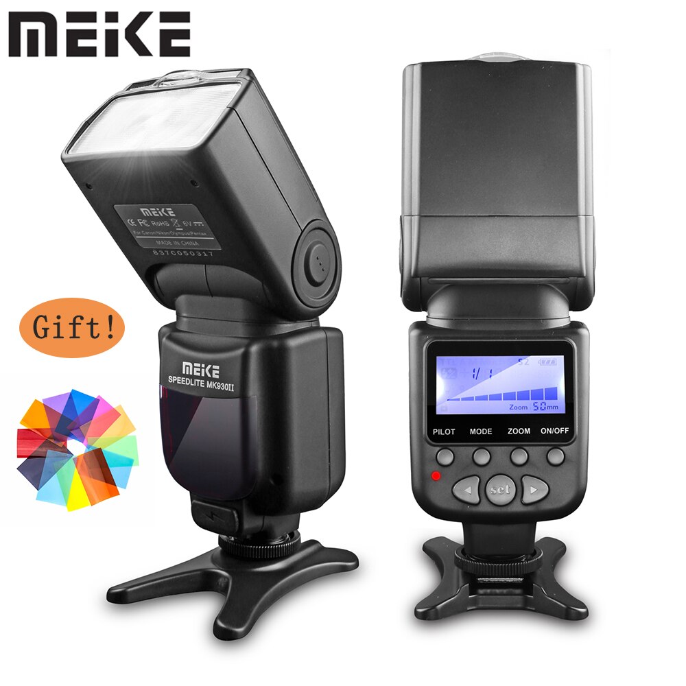 MEIKE – Flash LCD MK-930 II pour appareil photo reflex numérique, pour Canon, Nikon, Pentax, Olympus, Sony MI, Hotshoe, A7, A7R, A7S, A7 II, A7R II