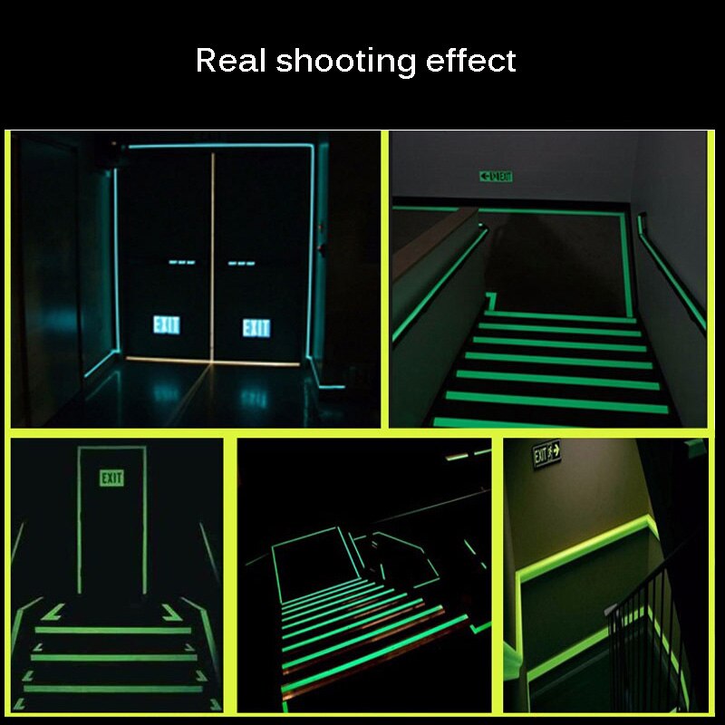 3M Glow In Dark Luminous Tapes Night Vision Wall Sticker Self Adhesive Fluorescent Safety Warning Tape Emergency Stickers